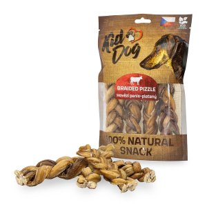 KIDDOG 100 % Natural Snack, hovězí penis pletený 12 cm / 200 g