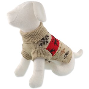 Svetr Dog Fantasy Winter Tale Vánoční pletený se soby, XL 65cm