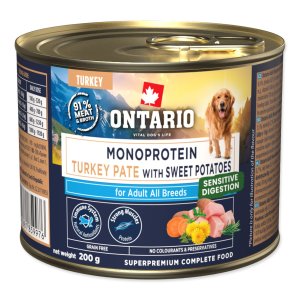 Konzerva Ontario Adult monoprotein krůtí pate s batáty 200g