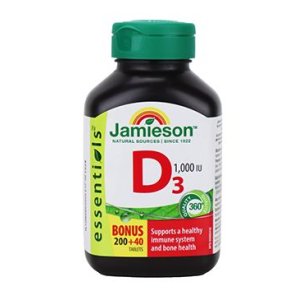 Jamieson Vitamín D3 1000IU 240tbl