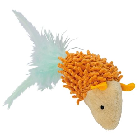 Myš "MAX" s rolničkou a peříčky 9 cm, HipHop Cat