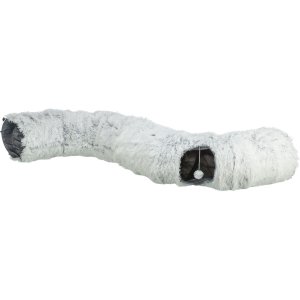 HARVEY plyšový hrací tunel / donut, ø 25 cm/160 cm, šedá