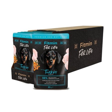 Fitmin For Life Krůtí kapsička pro dospělé psy s rakytníkem 85 g