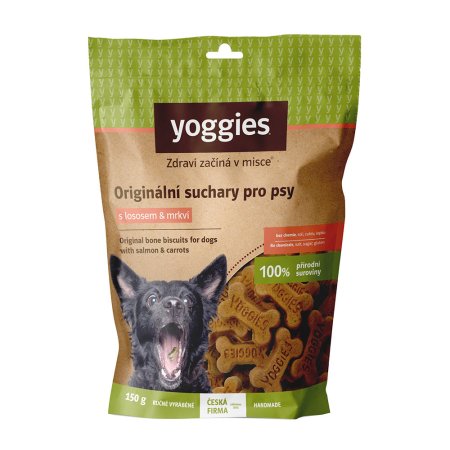 Yoggies sucháre s lososom a mrkvou 150g