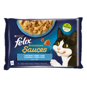Felix Sensations Sauces Multipack s treskou a sardinkami v och.om 4 x 85 g (EXPIRÁCIA 10/2025)