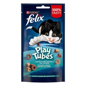 Felix Play Tubes s príchuťou pečených rýb a kreviet 50 g (EXPIRÁCIA 01/2026)