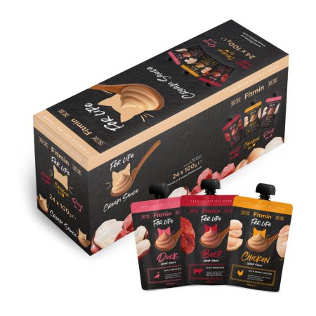 Fitmin cat For Life cream sauce multipack 24 x 100 g