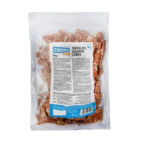 CARODO Dog poch. Kúsky z mramorovaného lososa 500g