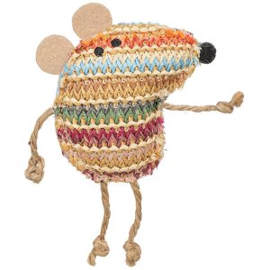 Myška farebná s catnipom, 14 cm, polyester