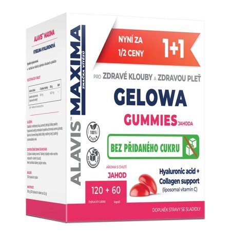 ALAVIS MAXIMA Gelowa Gummies jahoda 120 tabliet + 60 kapsúl