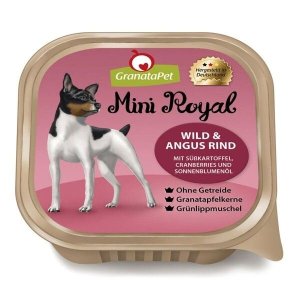 GranataPet Mini Royal Zverina & hovädzie so sladkými zemiakmi, brusnicami a slnečnicovým olejom balenie 150 g