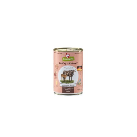 GranataPet Divočinové ragov & hovädzie s brusnicami, tekvicou a bodliakovým olejom balenie 400 g
