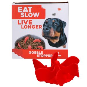 Eat Slow Live Longer spomaľovací Špirála do misky červená L