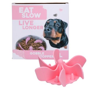 Eat Slow Live Longer spomaľovací Špirála do misky ružová L