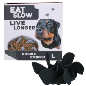 Eat Slow Live Longer spomaľovací Špirála do misky šedá L
