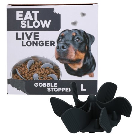Eat Slow Live Longer spomaľovací Špirála do misky šedá L