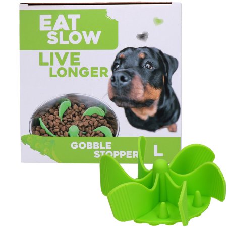 Eat Slow Live Longer spomaľovací Špirála do misky zelená L