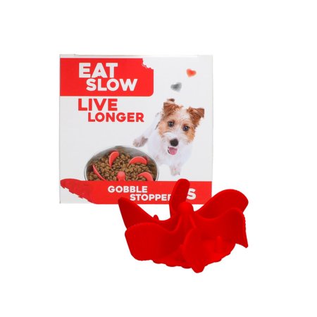 Eat Slow Live Longer spomaľovací Špirála do misky červená S