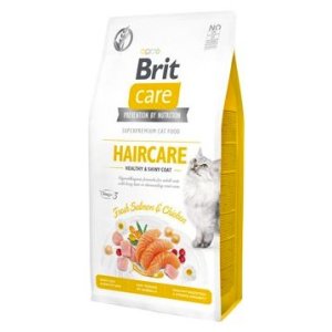 Brit Care Cat GF Haircare Healthy & Shiny Coat 7kg (POŠKODENÝ OBAL, váha 5,5 kg)