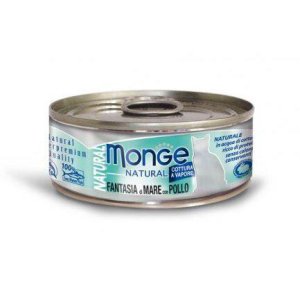 MONGE NATURAL morské plody s kuracím mäsom pre mačky 80 g (EXPIRÁCIA 03/2026)