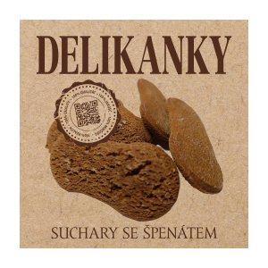 Delikan Delikanky sucháre špenát 16 ks (EXPIRÁCIA 12/2025)