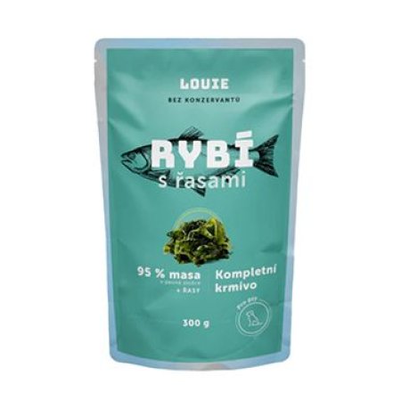 Louie Dog vrecko Rybie s riasami 300g