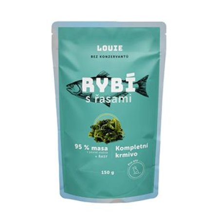Louie Dog vrecko Rybie s riasami 150g
