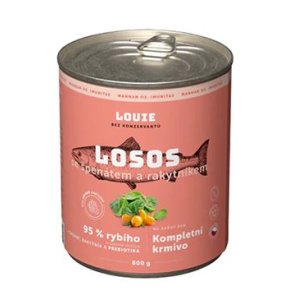 Louie Dog konz. Losos s rakyt.špenátom,prebiotikami 800g