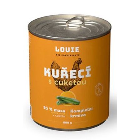 Louie Dog konz. Kuracie s cuketou a prebiotikami 800g