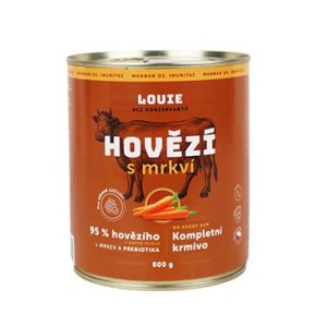 Louie Dog konz. Hovädzie s mrkvou a prebiotikami 800g