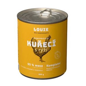 Louie Dog konz. Kuracie s ryžou a prebiotikami 800g
