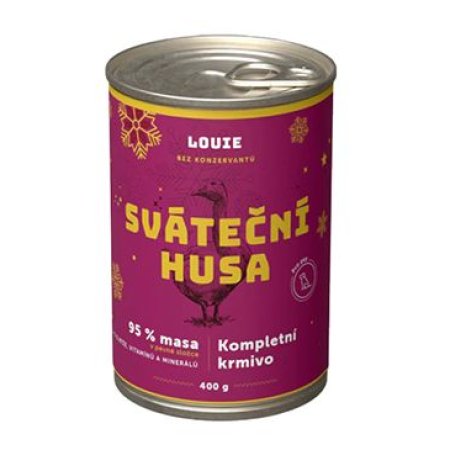 Louie Dog konz. Sviatočná hus 400g