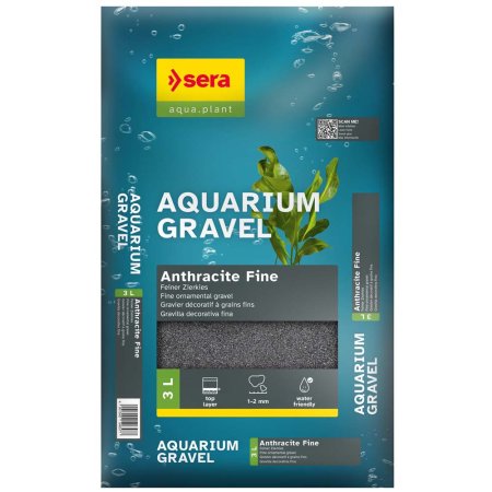 Sera Aquarium Gravel Anthracite Fine 3l