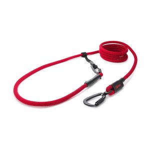 Tamer Lanové vodítko EASY LONG twist-lock velký pes (3,5 m) červená s černým prošitím
