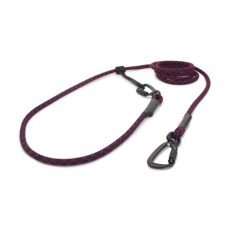 Tamer Lanové vodítko EASY LONG twist-lock střední pes (3,5 m) černá s růžovým prošitím