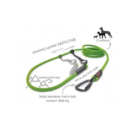 Tamer Lanové vodítko EASY LONG twist-lock střední pes (4 m) lila viki
