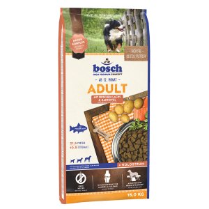 Bosch Adult Salmon & Potato 15 kg (POŠKODENÝ OBAL, váha 14,4 kg)