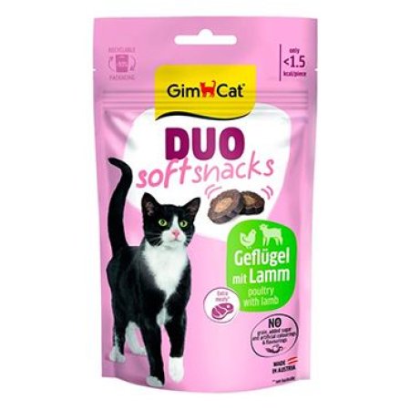 GimCat Duo Soft Snacks hydinové & jahňa 50g