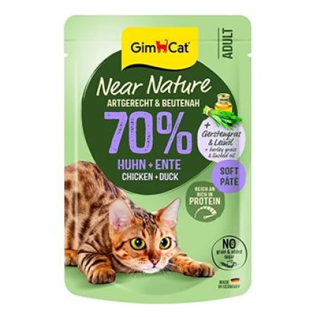 GimCat Near Nature vrecko kura&kačica 85g