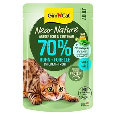 GimCat Near Nature vrecko kura&pstruh 85g