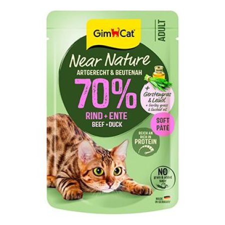 GimCat Near Nature vrecko hovädzie & kačica 85g