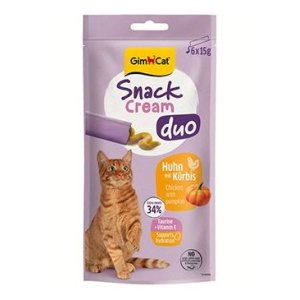GimCat Snack Cream Duo kura&tekvica 6x15g