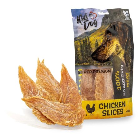KIDDOG SUPER PREMIUM 100% kuracie prsia, sušené filety 80 g