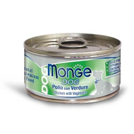 MONGE DOG NATURAL kuracie mäso so zeleninou pre psov 95 g (EXPIRÁCIA 03/2026)