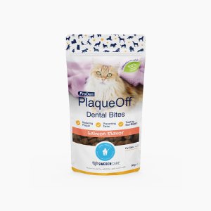 ProDen PlaqueOff Dental Bites Cat lososové 60g