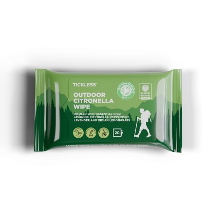 TICKLESS Citronella Utierky proti komárom a kliešťom pre ľudí 20ks