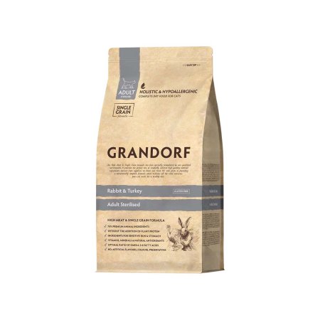Grandorf granule pre mačky Adult Sterilised - Králik a moriak 400g