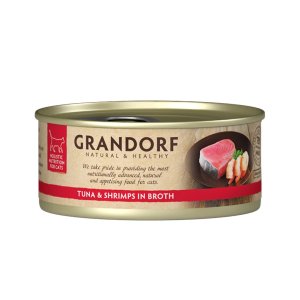 Grandorf konzerva pre mačky Tuniakový filet s krevetami 70g