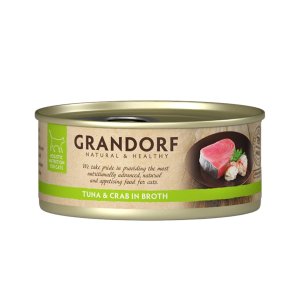 Grandorf konzerva pre mačky Tuniakový filet s krabom 70g