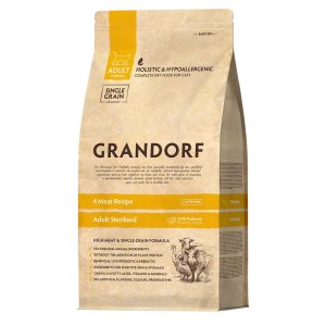 Grandorf granule pre mačky Adult Sterilised - 4 druhy mäsa 2kg